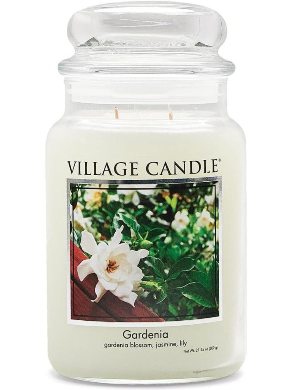 Large Gardenia Scented Candle in Glass Apothecary Jar - Perfect Gift for Parents